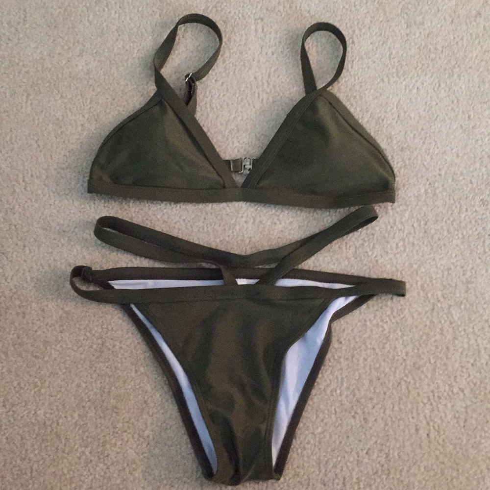 Green swimsuit